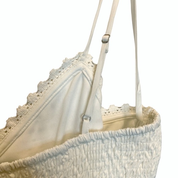 Vero Moda Bina V-Neck Cropped Singlet VIP in Snow White XL New - Picture 8 of 8